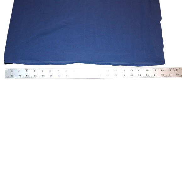 Roz & Ali XL Solid Navy Blue Sleeveless Blouse Pleated Neck Career Plus Size - Picture 8 of 9